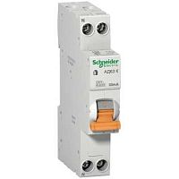 Выключатель автоматический дифференциальный АД63 К 1п+N 16А C 30мА тип AC (1 мод) | код. 12522 | Schneider Electric 